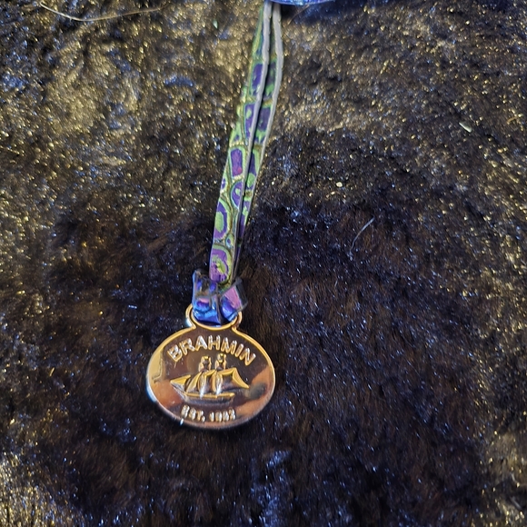 Brahmin Iridescent Blue Green Crossbody Bag - Picture 4 of 5